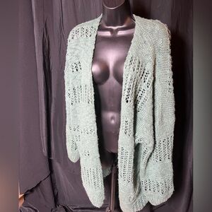 BUCKETLIST Mint Open Knit Cardigan